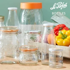Le Parfait - Clear - Glass Versatile Bottles for Fermenting and Preserving - 3 Piece