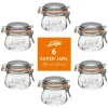 Le Parfait - Clear - Glass Versatile Preserving Jars for Canning and Storage - 6 Piece