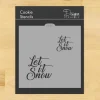 Let It Snow Cookie & Craft Stencil | CM151 by Designer Stencils | Cookie Decorating Tools |