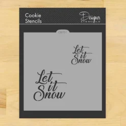 Let It Snow Cookie & Craft Stencil | CM151 by Designer Stencils | Cookie Decorating Tools |
