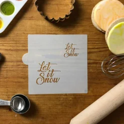Let It Snow Cookie & Craft Stencil | CM151 by Designer Stencils | Cookie Decorating Tools |