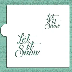Let It Snow Cookie & Craft Stencil | CM151 by Designer Stencils | Cookie Decorating Tools |