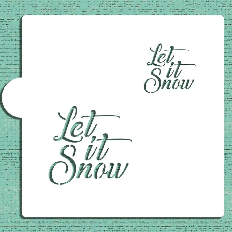 Let It Snow Cookie & Craft Stencil | CM151 by Designer Stencils | Cookie Decorating Tools |