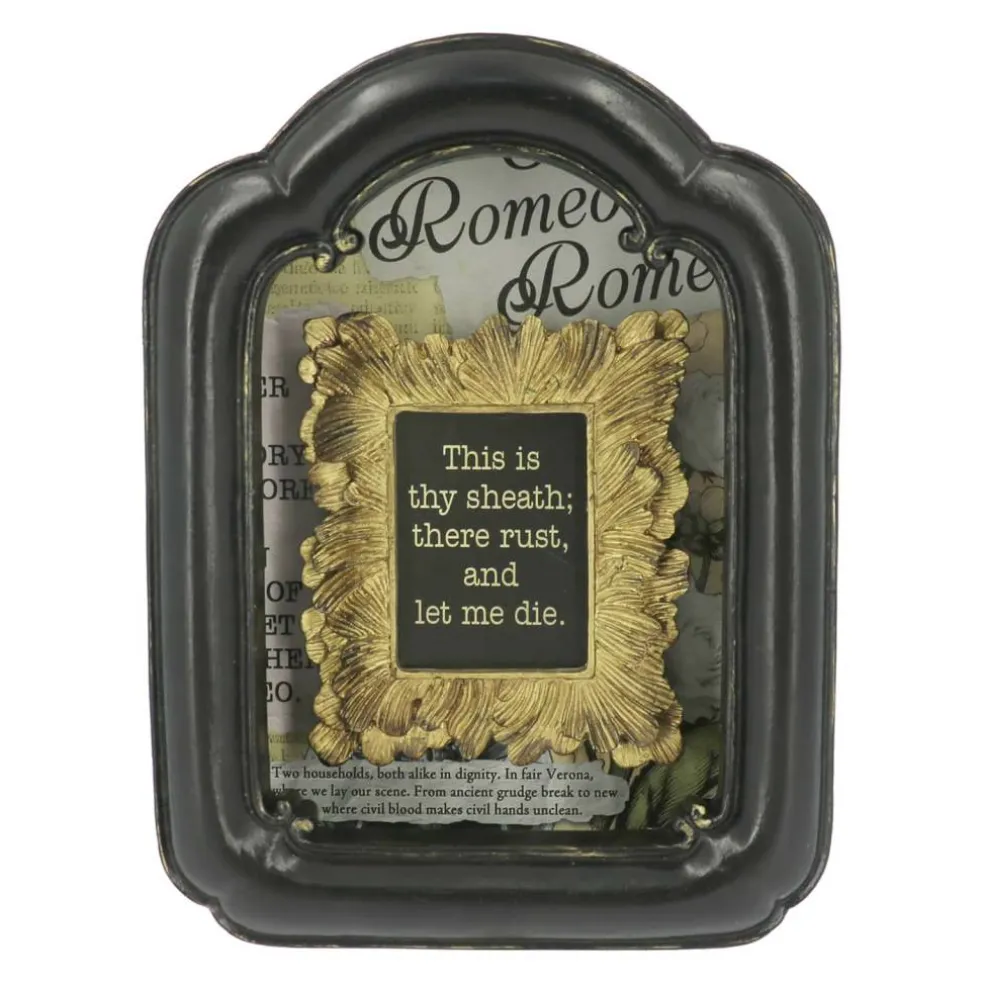 6.75" Let Me Die Romeo & Juliet Shadow Box Tabletop Décor by Ashland®