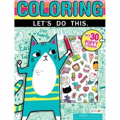 Let's Do This: Puffy Sticker Coloring & Activity Book