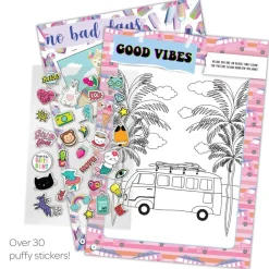Let's Do This: Puffy Sticker Coloring & Activity Book