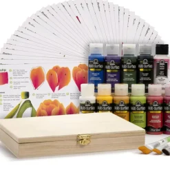 Let's Paint with FolkArt® One Stroke™ A-Z of Floral Painting Kit