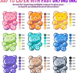 LET'S RESIN PAINT136 Colors Acrylic Paint Markers Direct Liquid,Brush Tip Acrylic Paint Pens for Coloring,Water-Based Acrylic Markers for Drawing,Painting,Canvas,Art Supplies,Craft
