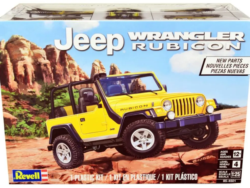 Level 4 Model Kit Jeep Wrangler Rubicon 1/25 Scale Model by Revell