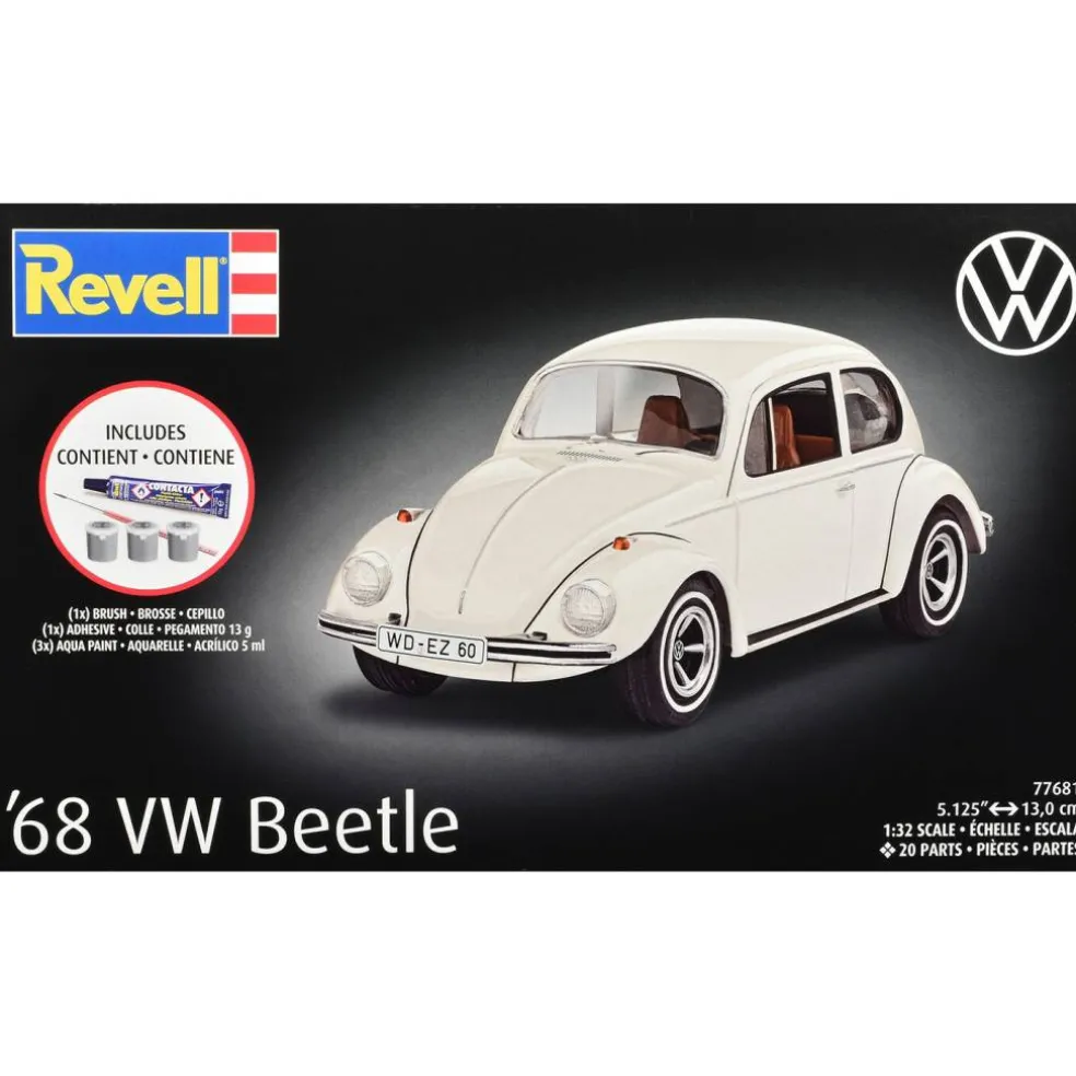 Level 3 Model Kit 1968 Volkswagen Beetle All-Included Kit 1/32 Scale Model by Revell