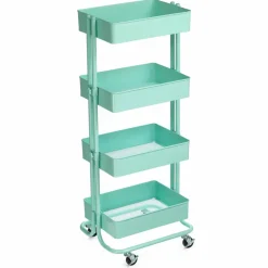 Lexington 4-Tier Jelly Mint Rolling Cart by Simply Tidy®