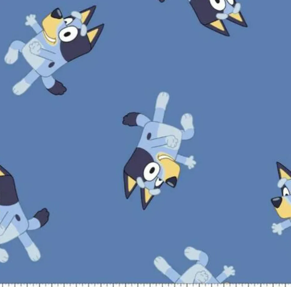 Licensed Bluey Tossed Fleece Fabric by the Yard