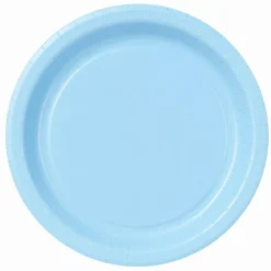 Light Blue Paper Plates 9", 8 Pack Disposable Party Plates for Birthdays, Classroom Events & Celebrations