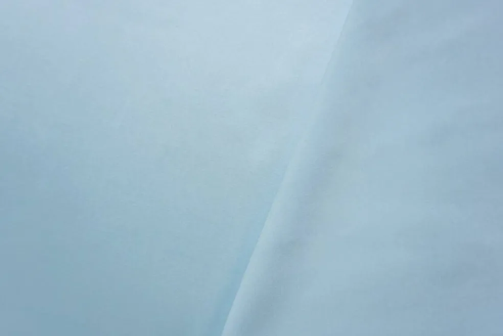 Light Blue Poly-Rayon Glossy Solid Satin Woven Fabric By the Yard
