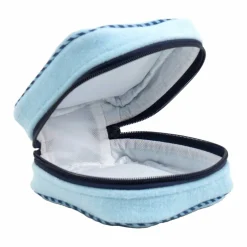 5" Light Blue Terry Cloth Jewelry Pouch