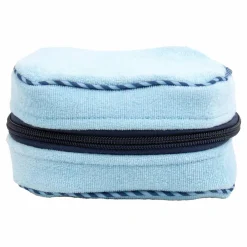 5" Light Blue Terry Cloth Jewelry Pouch