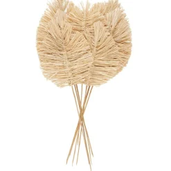 32" Light Brown Dried Grass Spear-Shaped Foliage with Sharp Stems