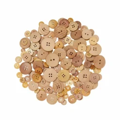 Light Brown Wooden Buttons by Loops & Threads®