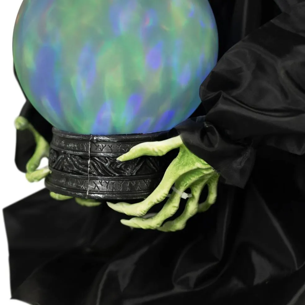 26" Lighted Fortune Telling Witch Halloween Decoration