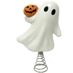 12" Lighted Ghost & Jack-o'-Lantern Tree Topper with Warm White LED Lights by Ashland®