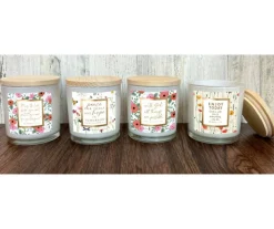 Lighthouse Christian Products Inspirational Softly Scented Jar Candle 13 Ounce Natural Soy Wax Floral May the Lord Bless You