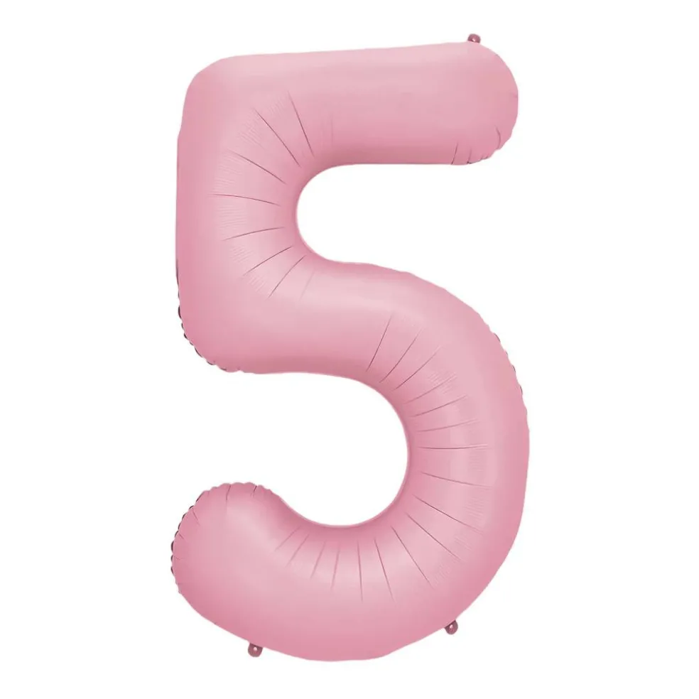 34" Light Pink Number Foil Balloon