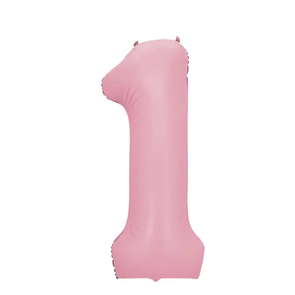 34" Light Pink Number Foil Balloon