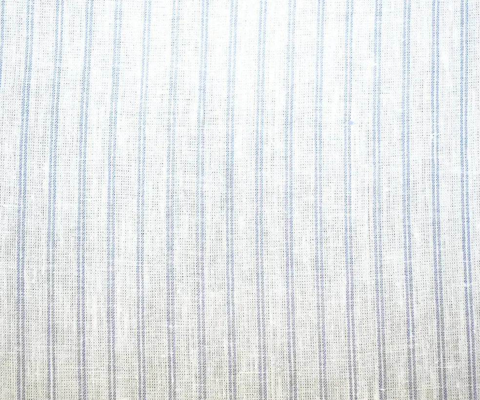 Light Purple-White Spence Bryson Striped Irish Linen Woven Fabric By the Yard
