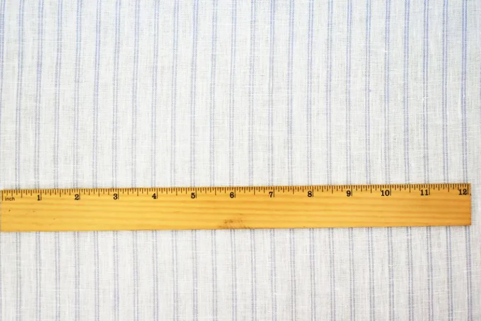 Light Purple-White Spence Bryson Striped Irish Linen Woven Fabric By the Yard