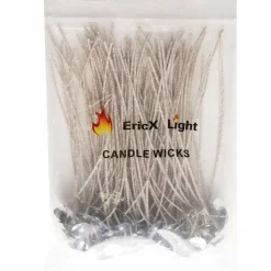 Light Soy Wax Candle Wicks,Cotton and Paper Interwoven core,8" 100 pcs