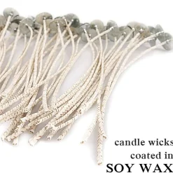 Light Soy Wax Candle Wicks,Cotton and Paper Interwoven core,8