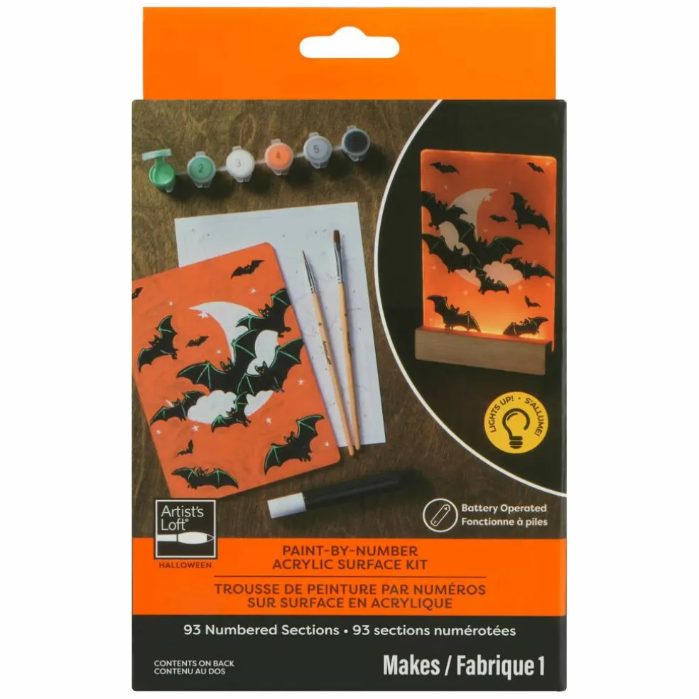 Light Up Bats Paint-by-Number Acrylic Surface Kit by Artist's Loft®