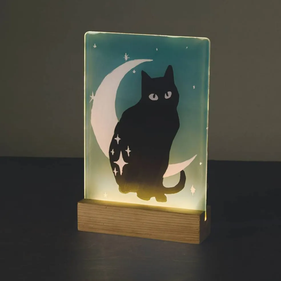Light Up Black Cat Paint-by-Number Acrylic Surface Kit by Artist's Loft®
