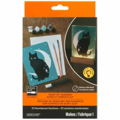 Light Up Black Cat Paint-by-Number Acrylic Surface Kit by Artist's Loft®
