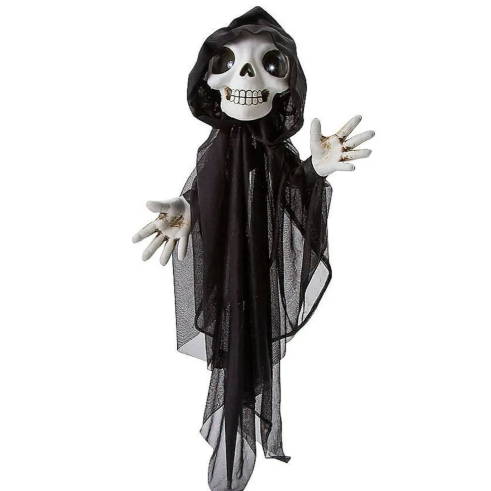 23 1/2" Light-Up Eyes Yard Stake Grinning Reapers Set Halloween