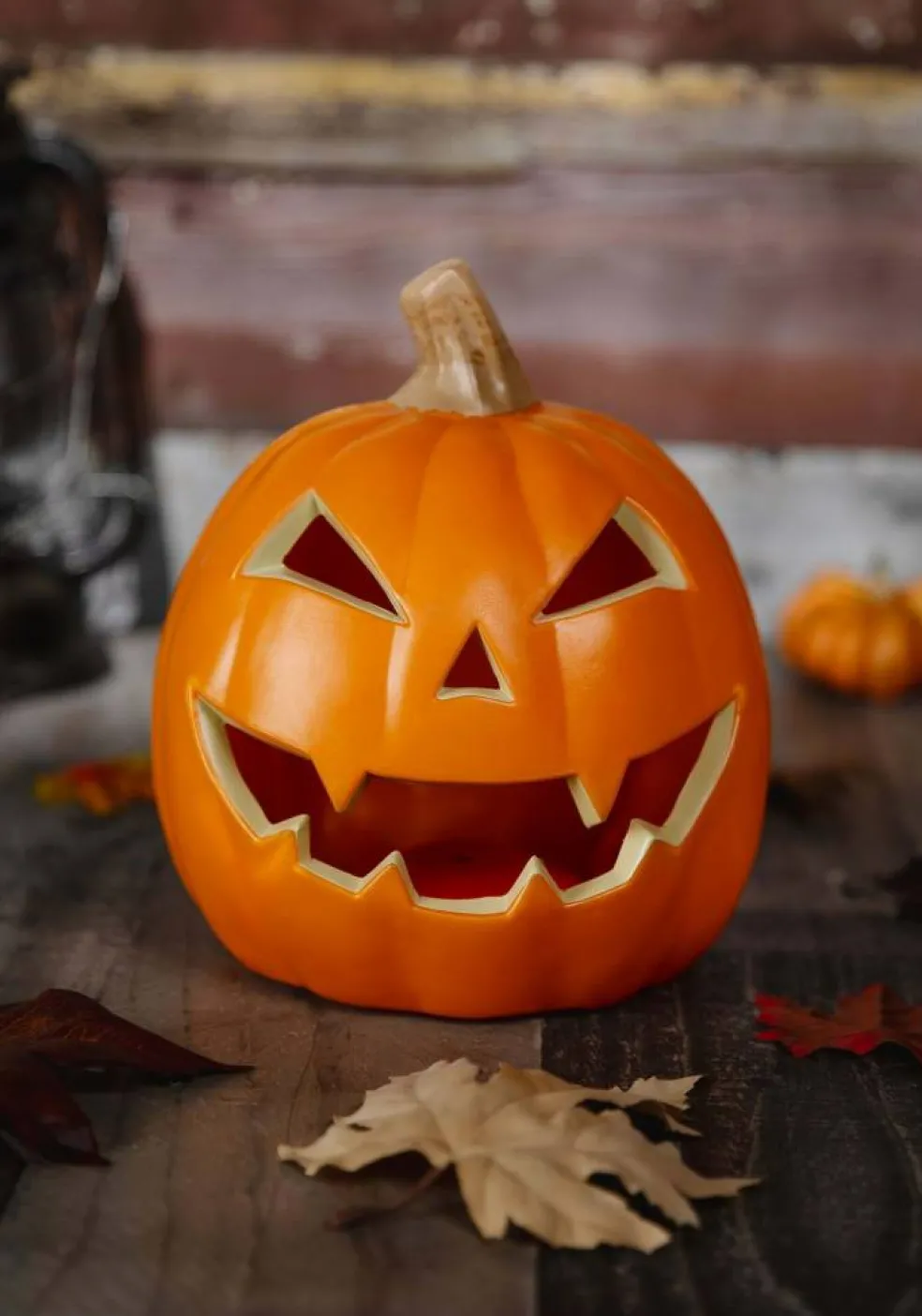 9" Light Up Jack O' Lantern Decoration