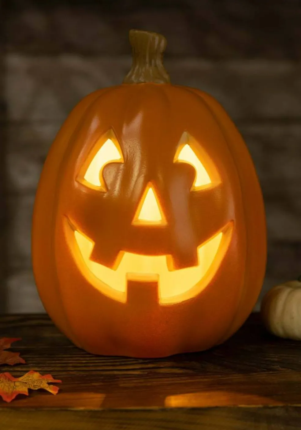 12" Light Up Pumpkin Decoration