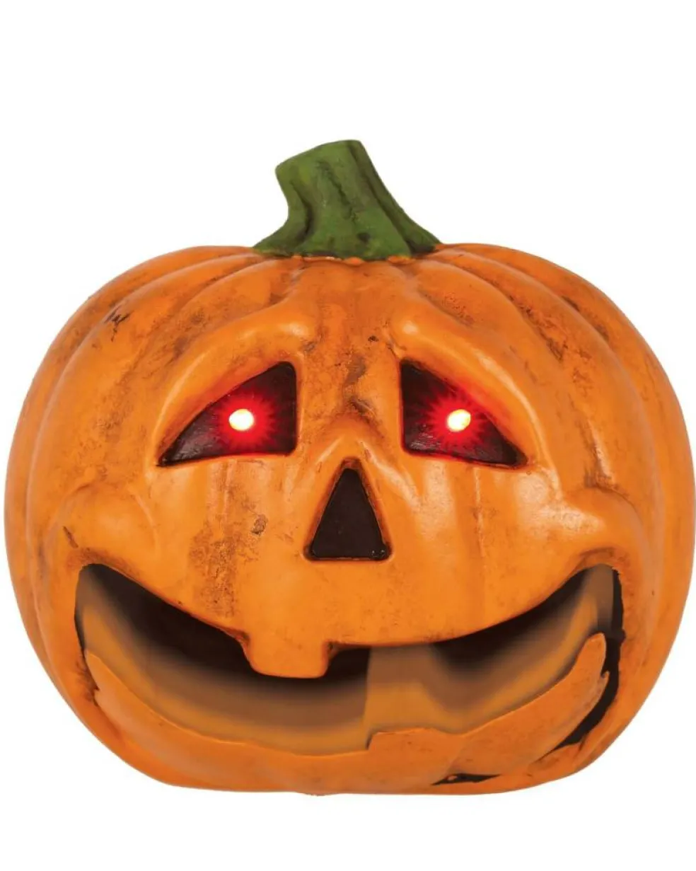 7" Light Up Talking Jack O' Lantern Decoration