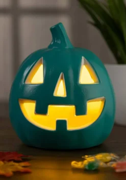 Light Up Teal Pumpkin Decoration