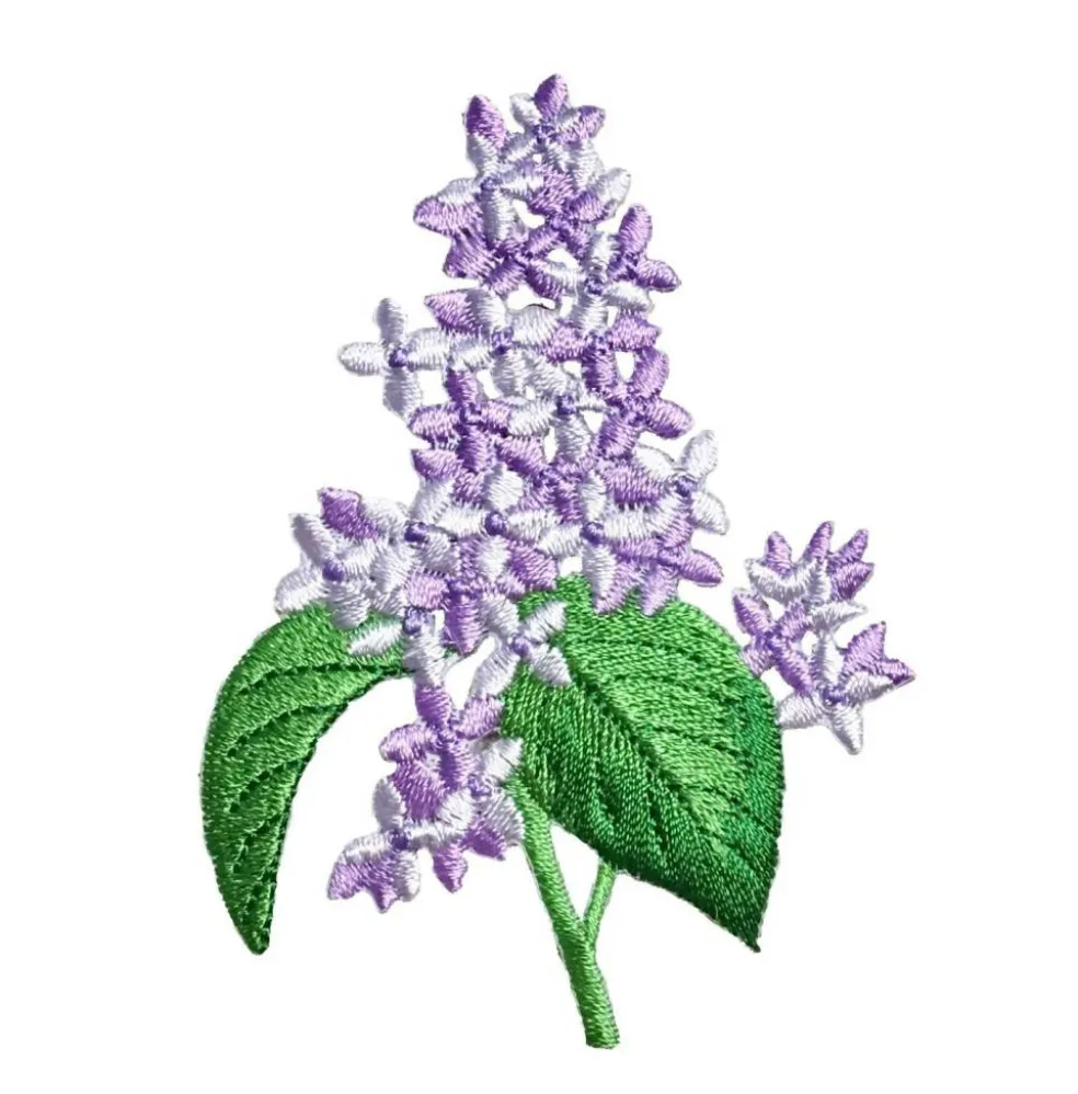 Lilac Flower, Plants, Embroidered, Iron on Patch