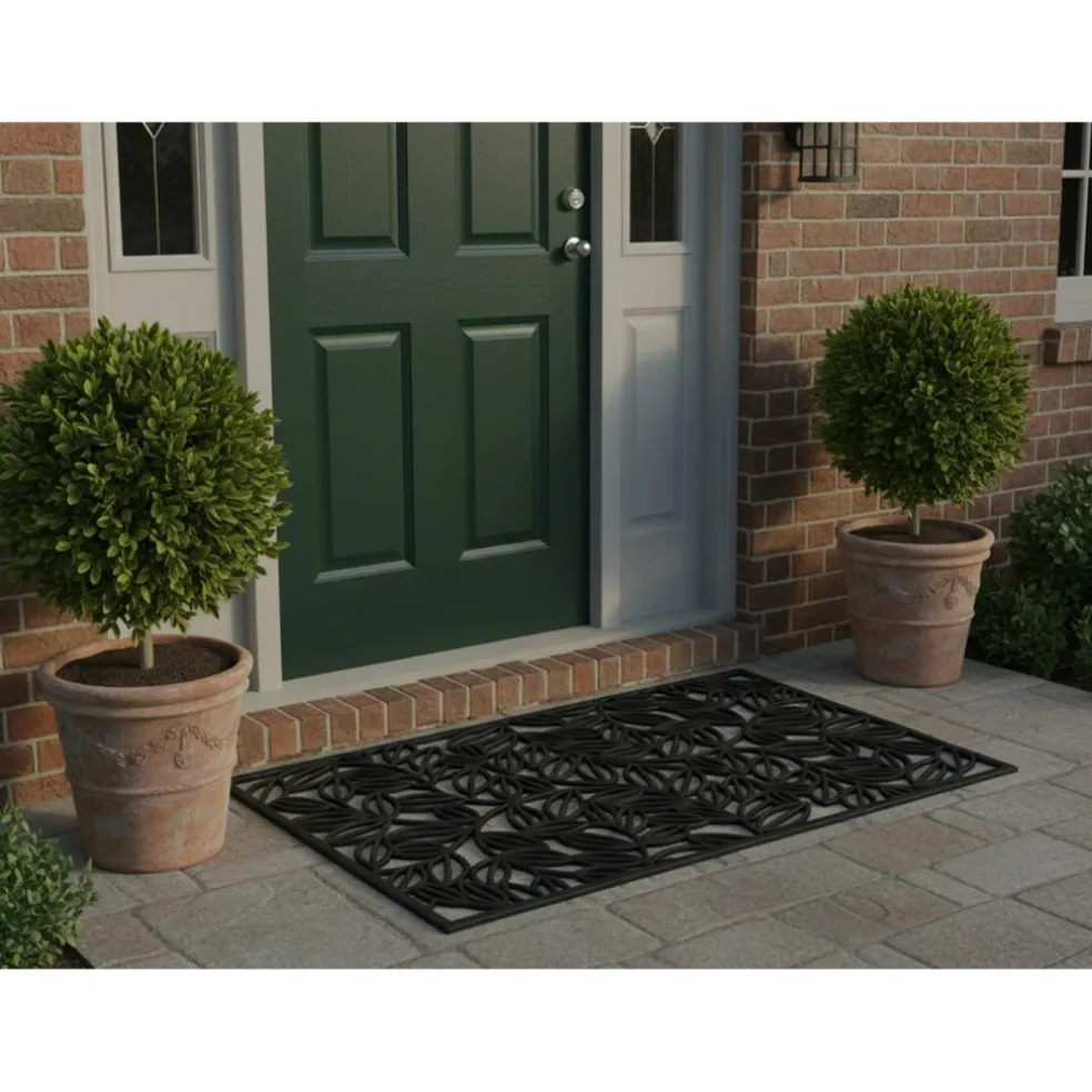 Lilac Vine Rubber Doormat
