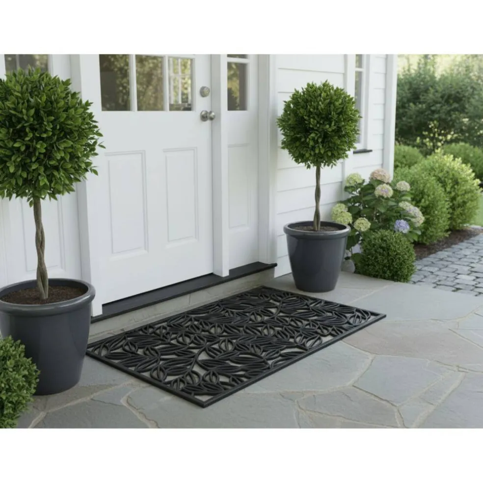Lilac Vine Rubber Doormat