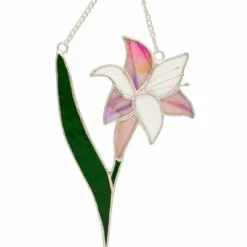 Lily Flower Pre-Cut Stained Glass Kit-Make Your own Beautiful Glass Project.