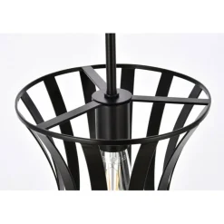 Lily 1 light pendant in black