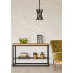 Lily 1 light pendant in black