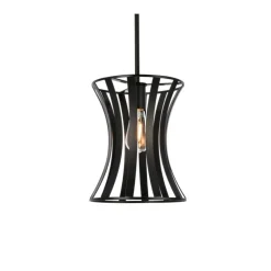 Lily 1 light pendant in black