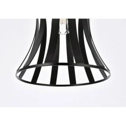 Lily 1 light pendant in black