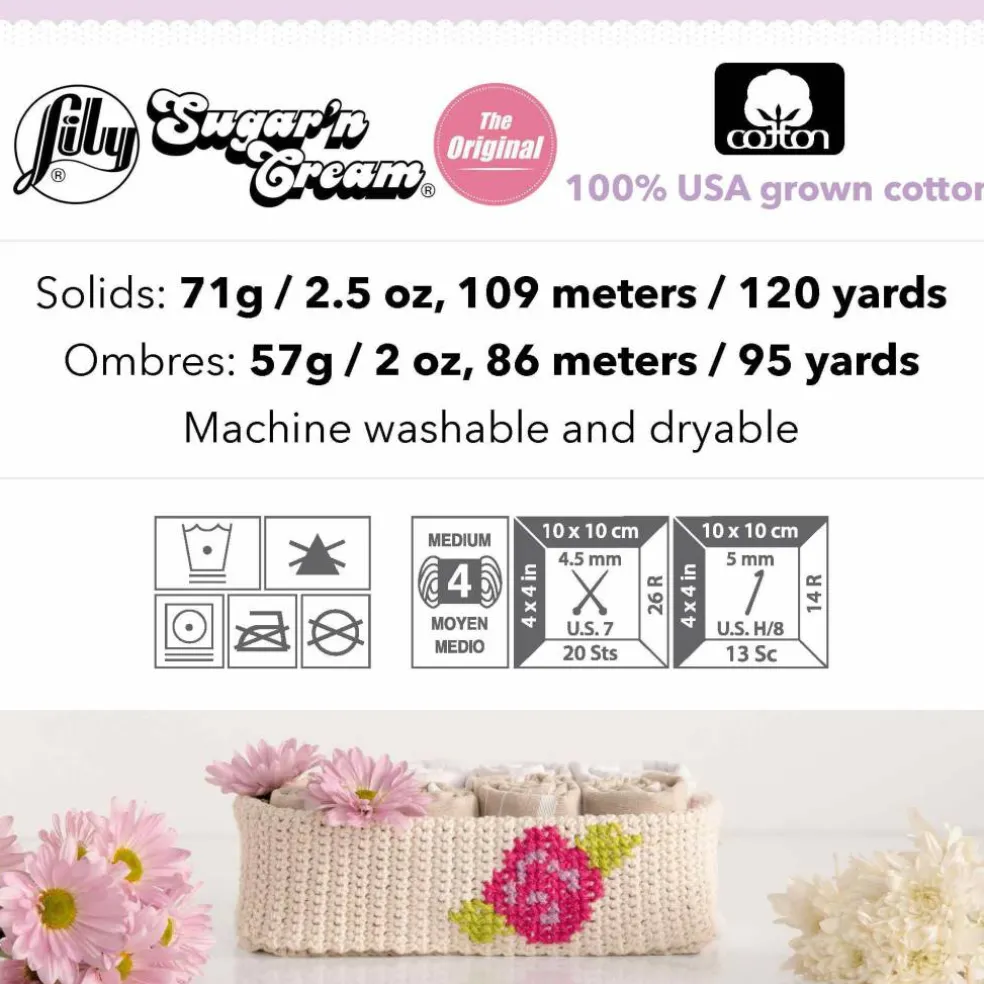 Lily® Sugar 'n Cream® Solid Yarn