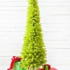 7' Lime Green Whimsical Tree with LED Lights
