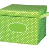 Lime Polka Dots Storage Box